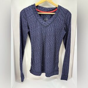 Purple and black base layer athletic shirt